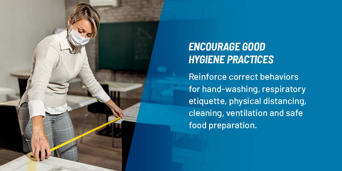 encourage good hygiene practices at school
