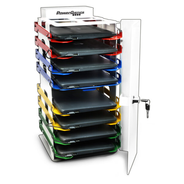 PowerGistics TableTower8 USB Locking with door open